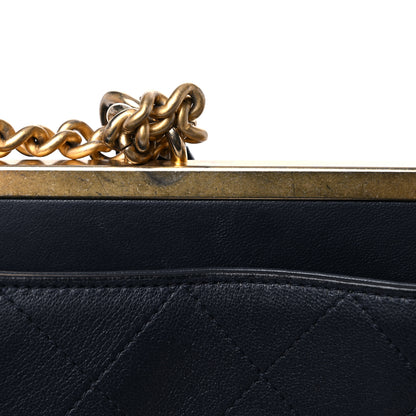 Chanel Lambskin Stitched Coco Luxe Tote Blue 12 of 15