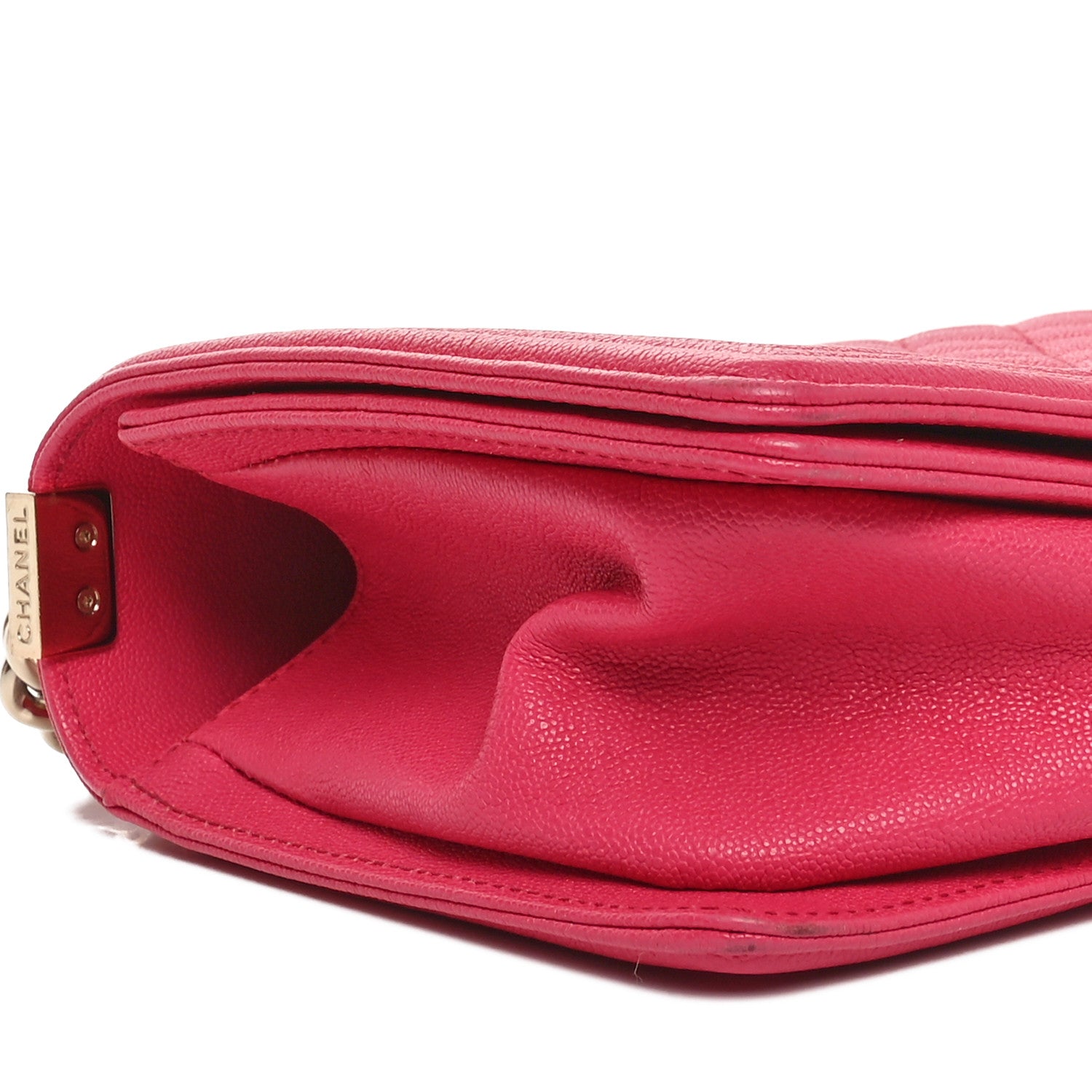 Chanel Caviar Quilted Medium Boy Flap Dark Pink 10 of 11