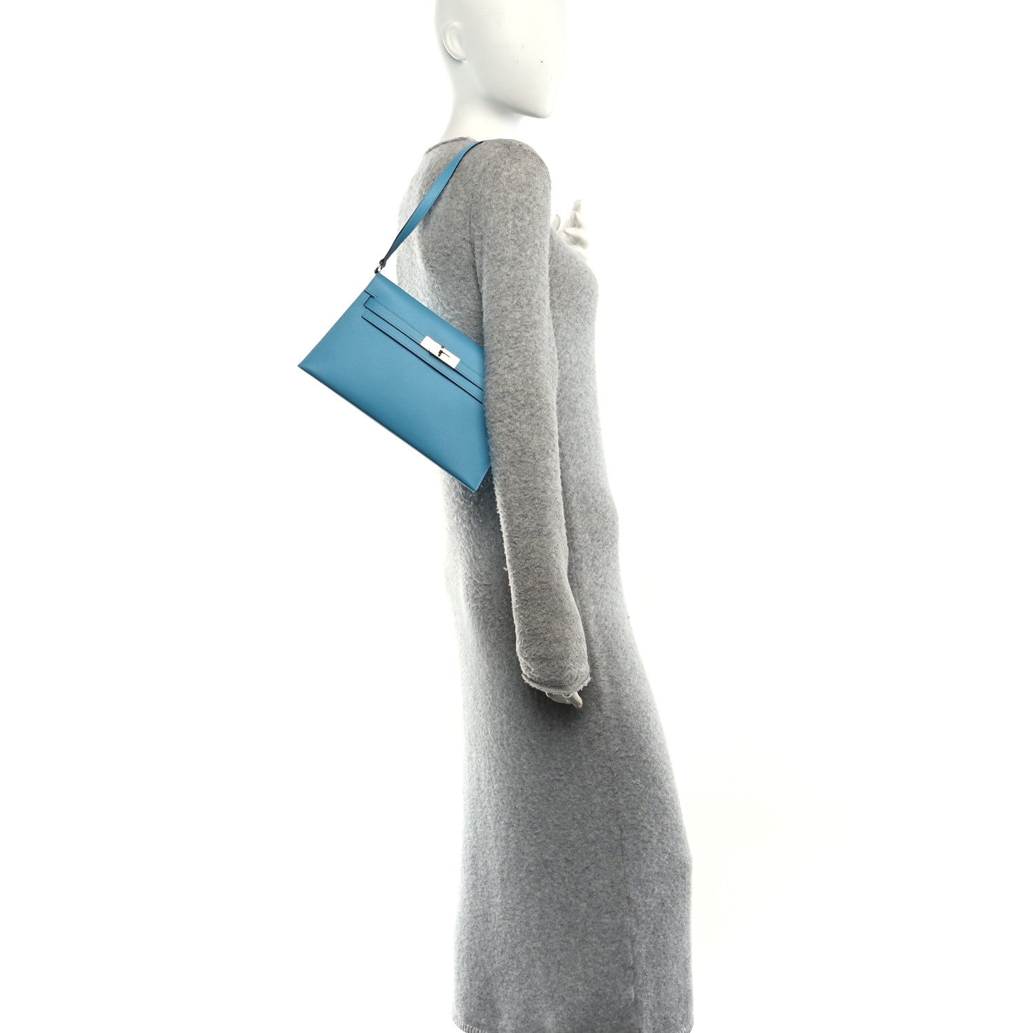Hermes Madame Calfskin Kelly Elan Bleu du Nord 2 of 9
