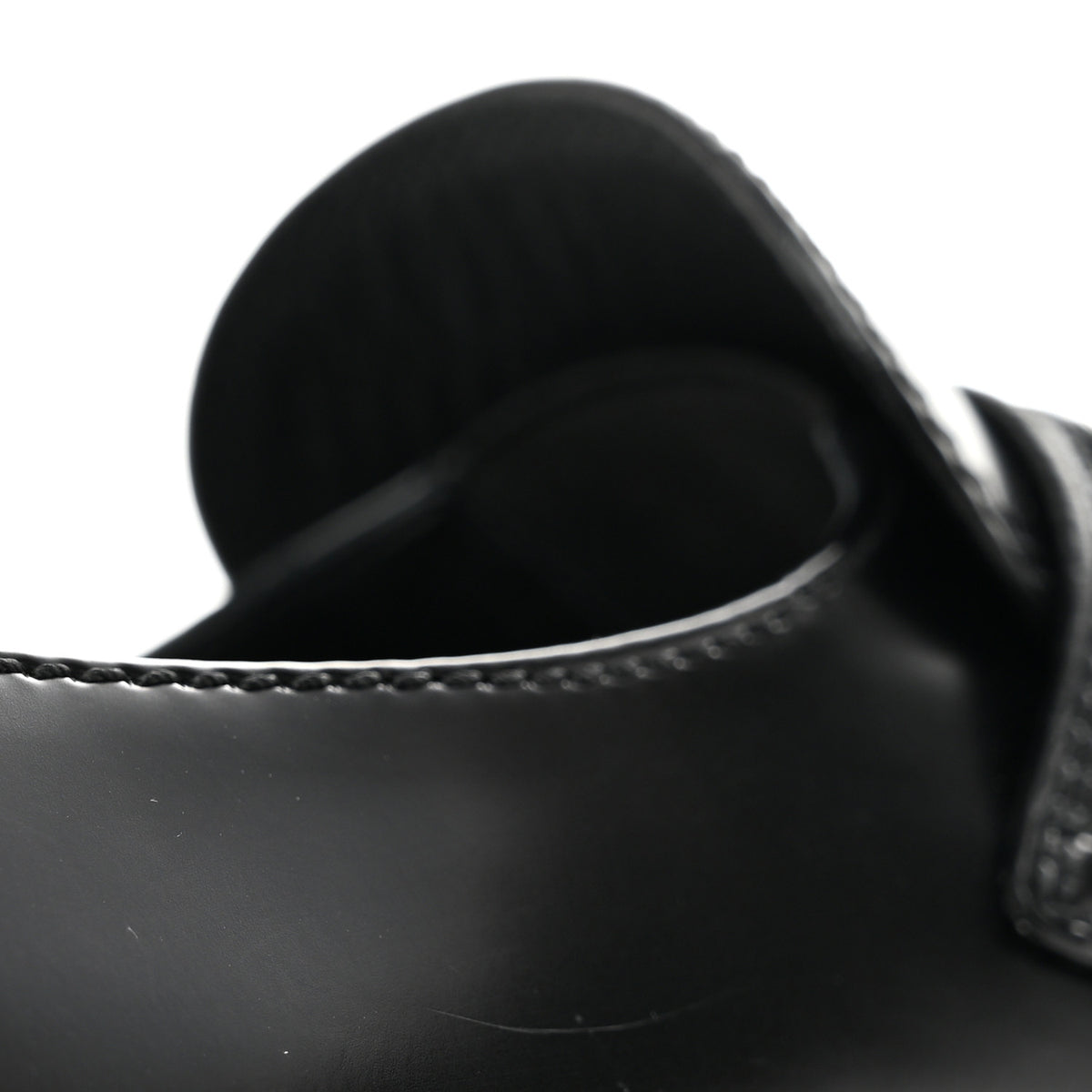 Spazzolato Metal Triangle Logo 50mm Loafers 36 Black