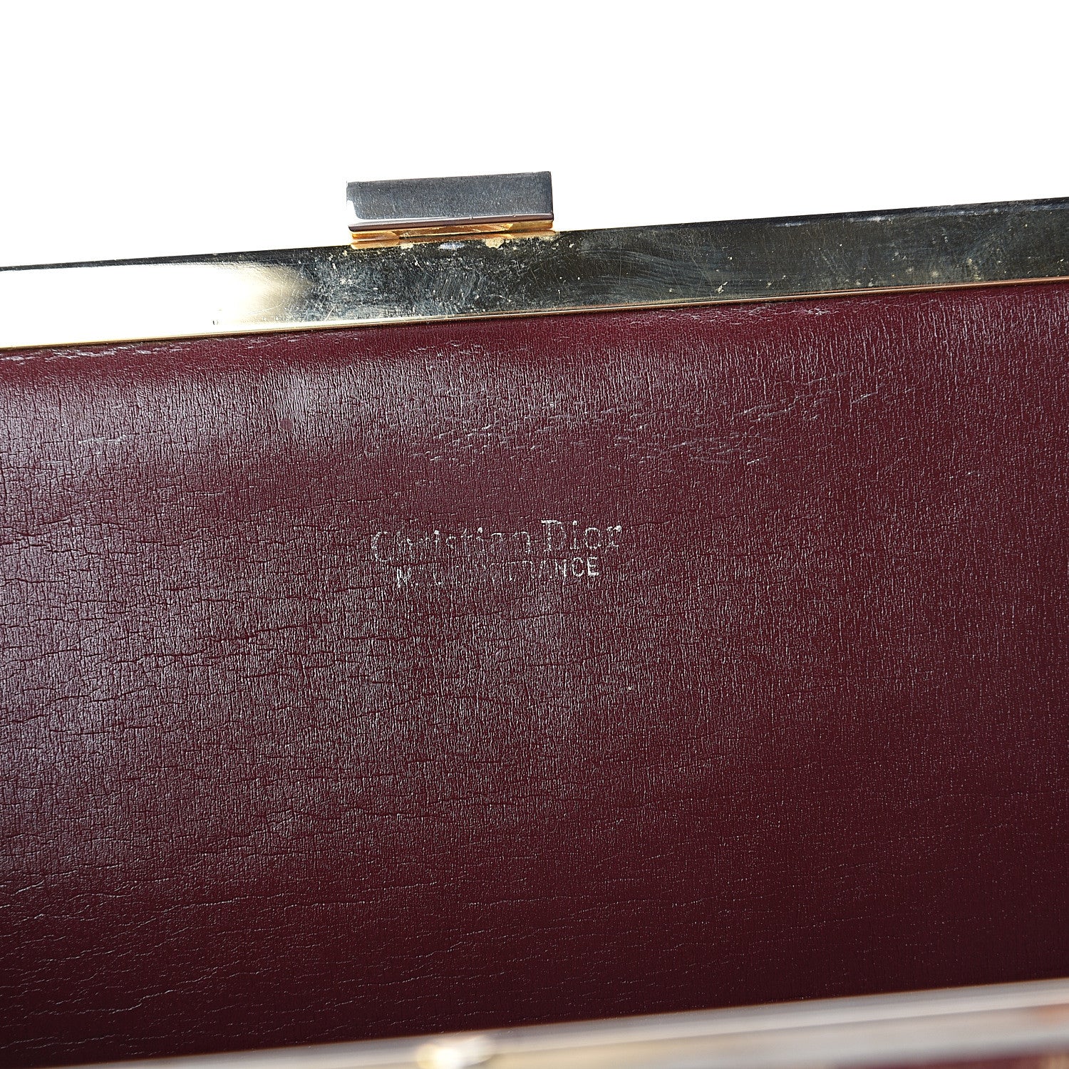 Christian Dior Monogram Clutch Burgundy 5 of 5