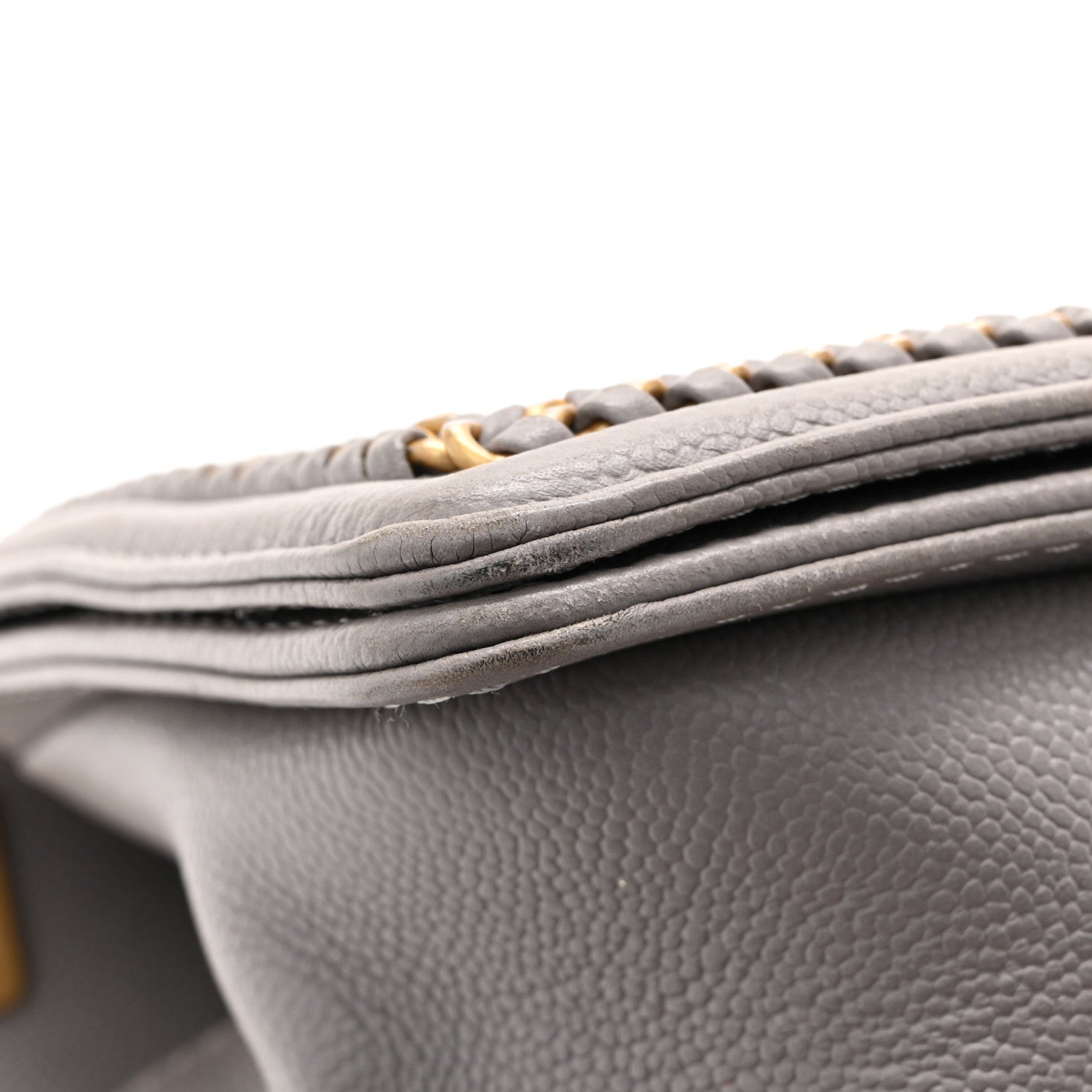 Chanel Caviar Quilted Chain Around Medium Boy Flap Grey 12 of 15