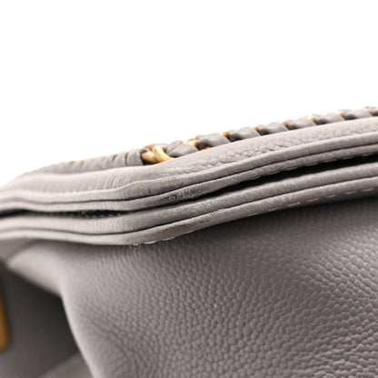 Chanel Caviar Quilted Chain Around Medium Boy Flap Grey 12 of 15