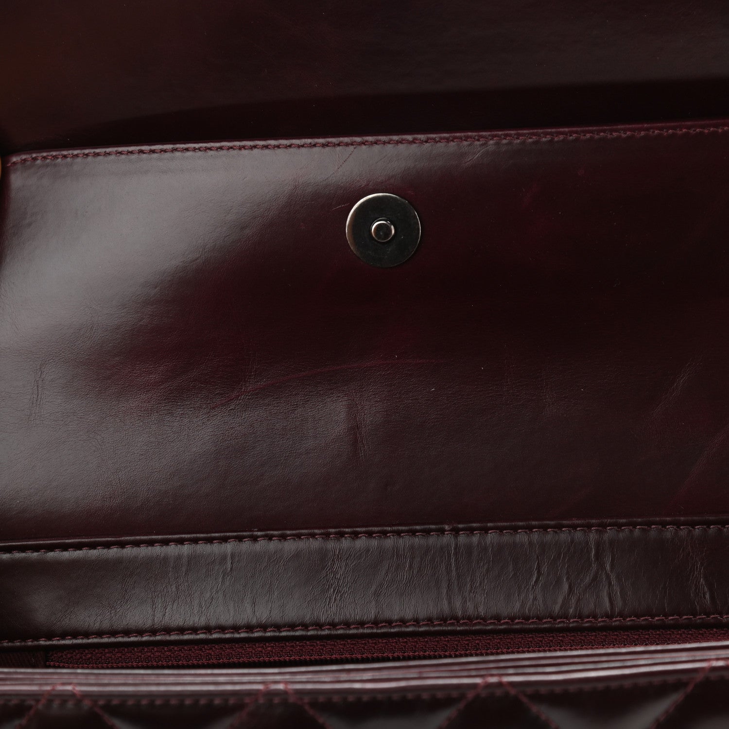 Chanel Calfskin Quilted Large Perfect Edge Flap Burgundy 11 of 12