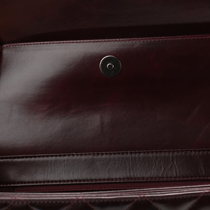Chanel Calfskin Quilted Large Perfect Edge Flap Burgundy 11 of 12