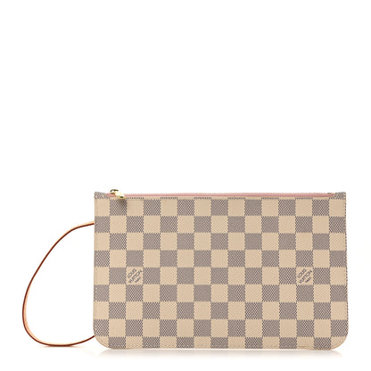 Louis Vuitton Damier Azur Neverfull MM GM Pochette Rose Ballerine 1 of 6