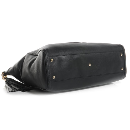 Gucci Pebbled Calfskin Large Soho Top Handle Bag Black 4 of 7