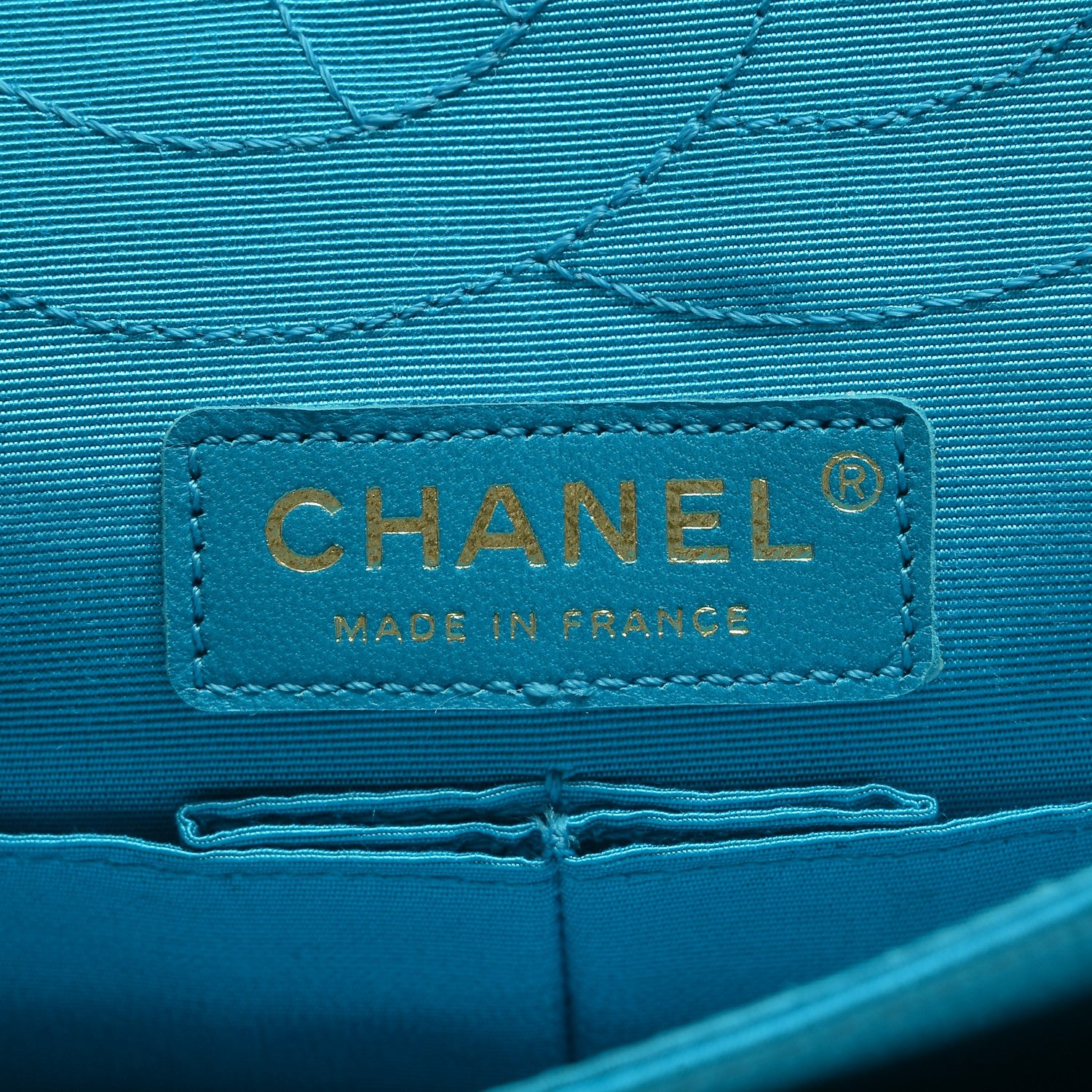 Chanel Satin Coco's Croc 2.55 Reissue 225 Flap Turquoise 7 of 8