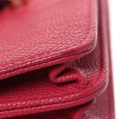 Chanel Grained Calfskin Quilted Cuba Square Wallet On Chain WOC Pink 15 of 15