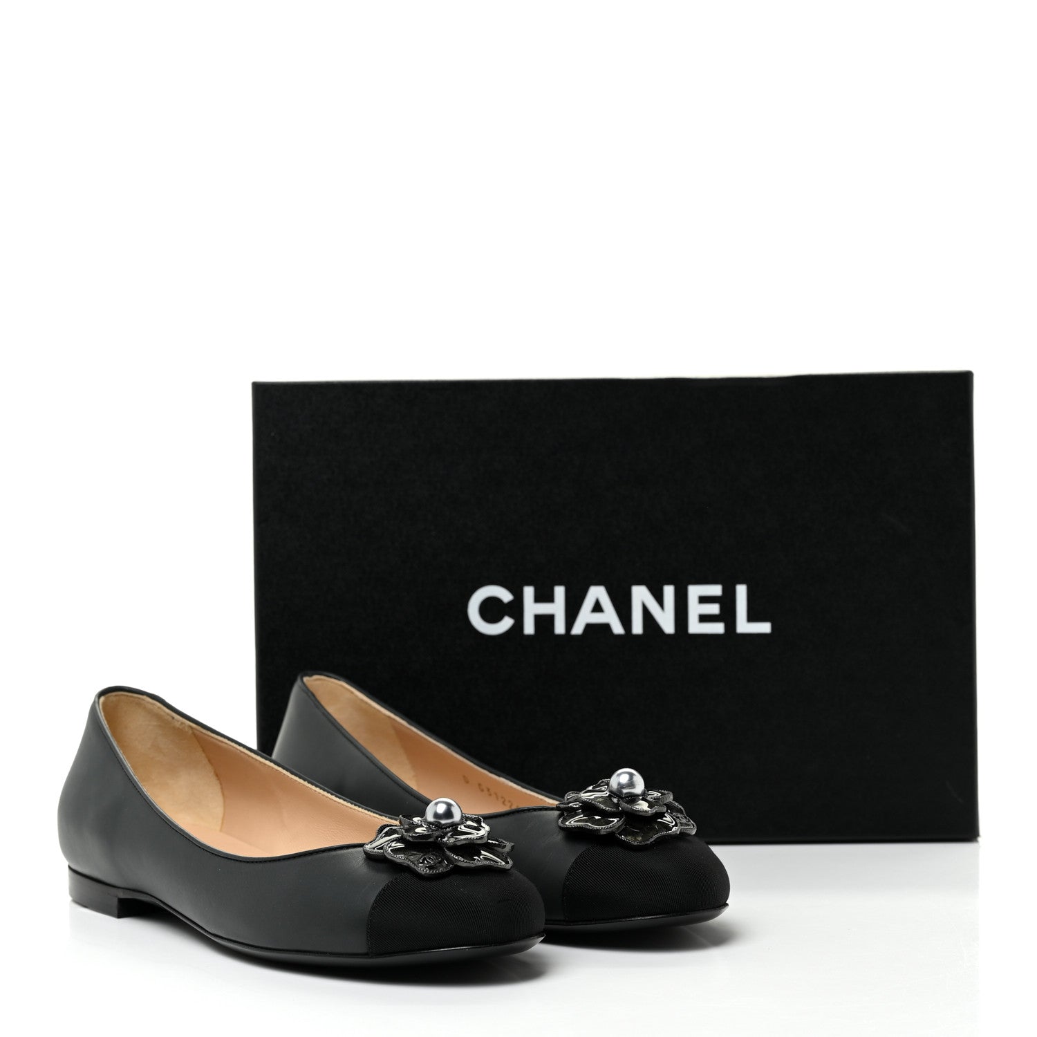 Chanel Lambskin Grosgrain Camellia Ballerina Flats 37 Black 17 of 17