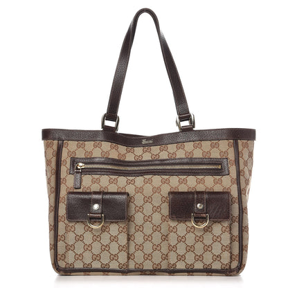 Gucci Monogram Abbey D Ring Tote Dark Brown 1 of 10