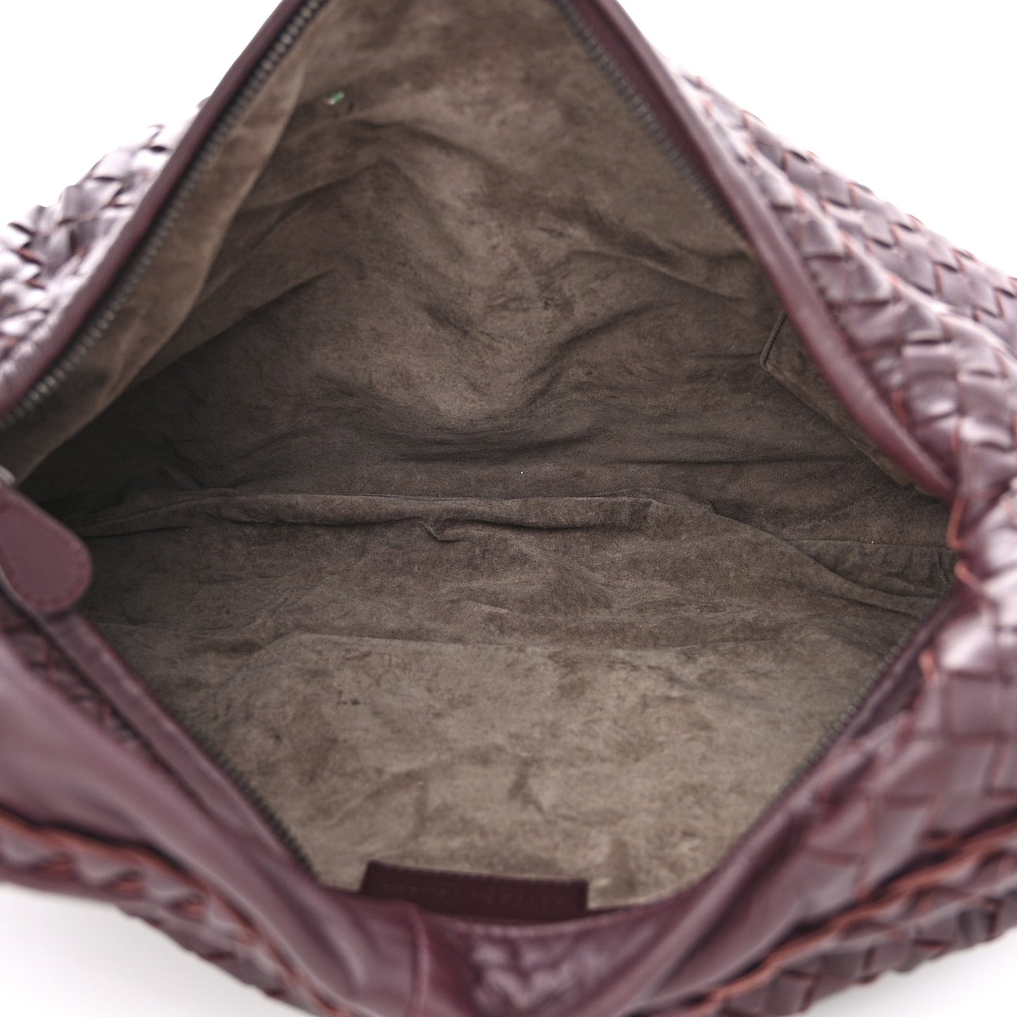 Nappa Intrecciato Veneta Hobo Aubergine