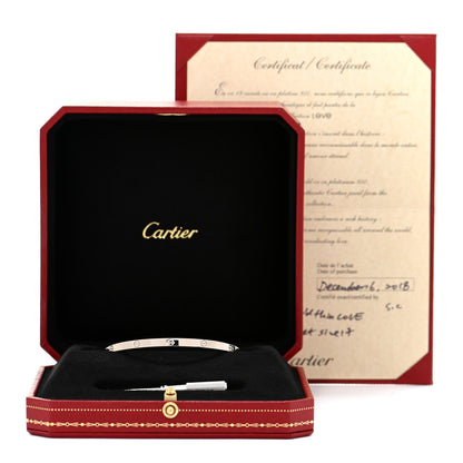 Cartier 18K White Gold Small LOVE Bracelet 17 6 of 6