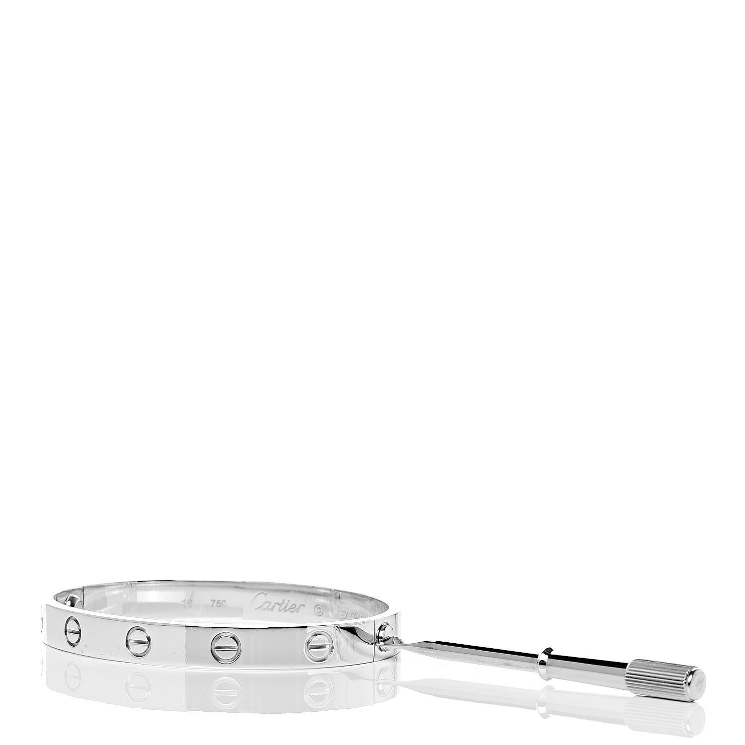 Cartier 18K White Gold LOVE Bracelet 16 6 of 6