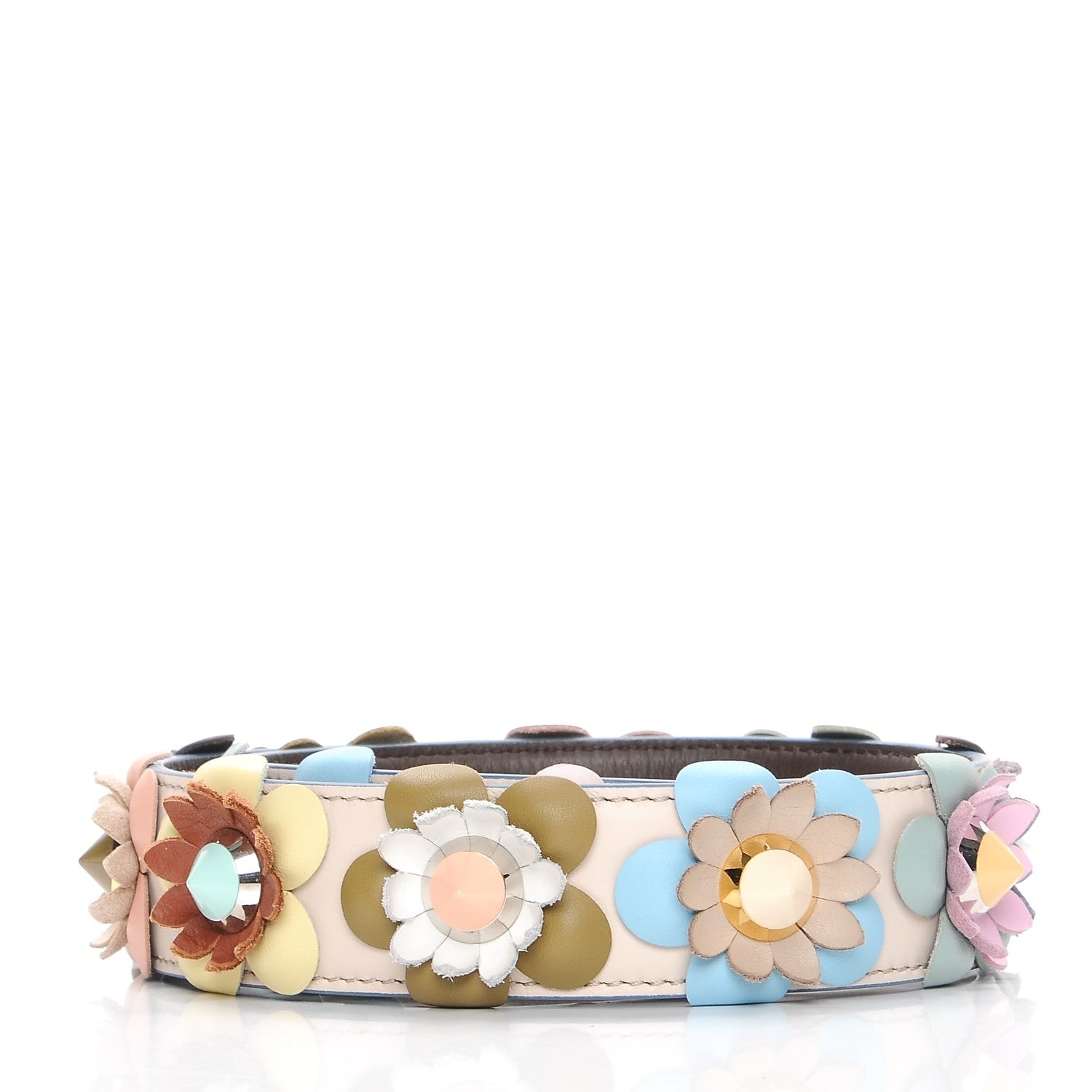 Fendi Vitello Dolce Flowerland Studded Strap You Camelia Moresco Multicolor 2 of 5