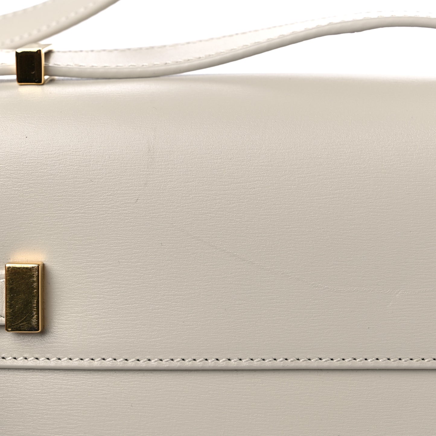 Smooth Calfskin Mini Manhattan Shoulder Bag Blanc Vintage