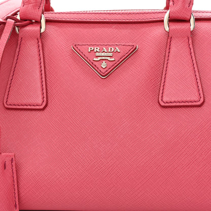 Prada Saffiano Lux Convertible Bowler Peonia 9 of 13