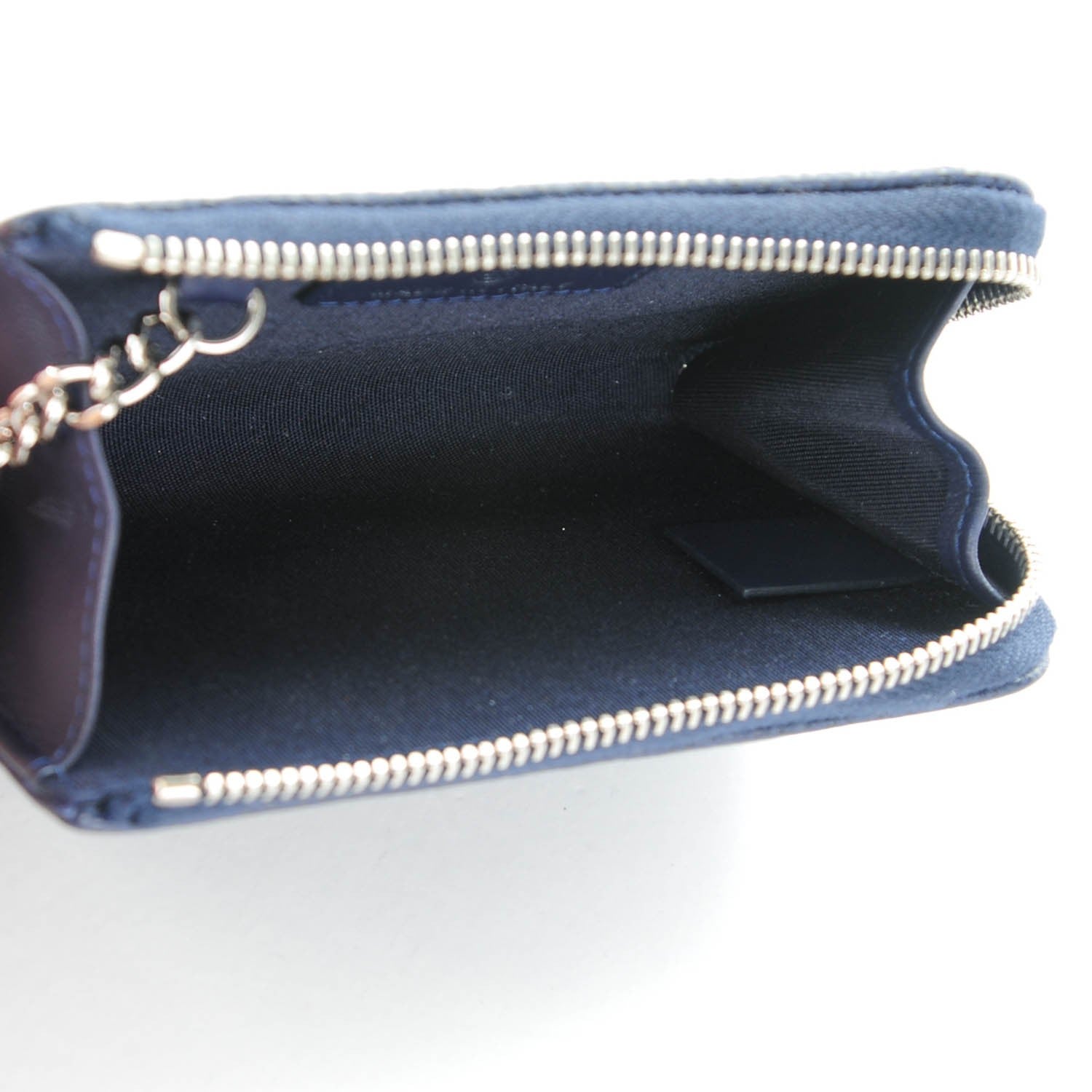 Chanel Caviar Quilted Diamond CC Key Holder Case Dark Navy 5 of 7