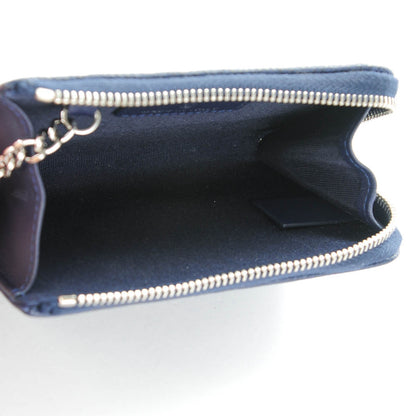 Chanel Caviar Quilted Diamond CC Key Holder Case Dark Navy 5 of 7