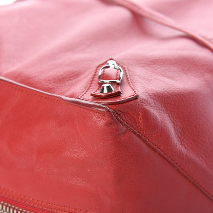 Balenciaga Veau Souple Papier A4 Zip Around Tote Rouge 9 of 19