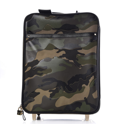 Valentino Garavani Nappa Canvas Camouflage Rolling Luggage Green 1 of 9