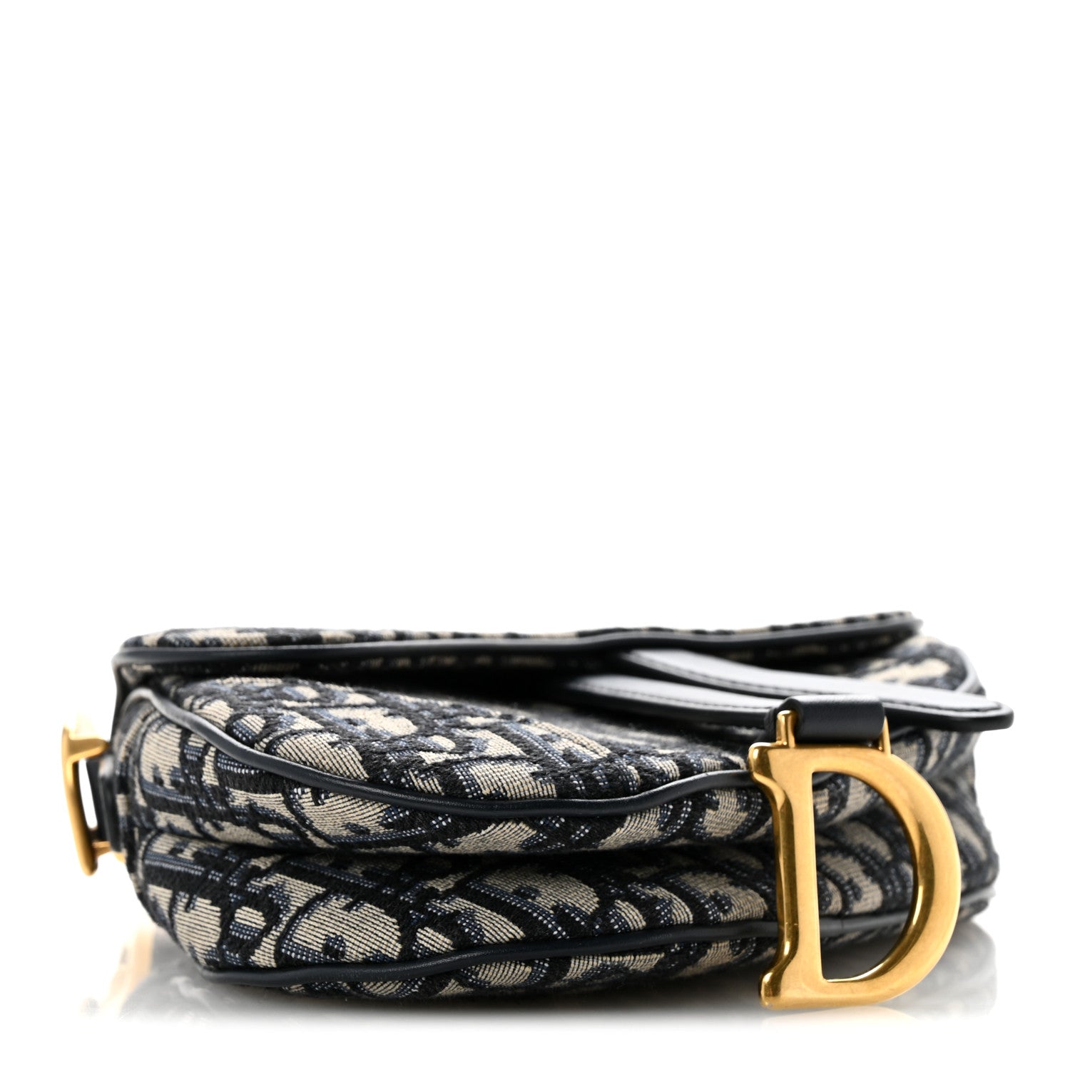Christian Dior Oblique Mini Saddle Bag Blue 4 of 13