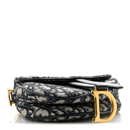 Christian Dior Oblique Mini Saddle Bag Blue 4 of 13
