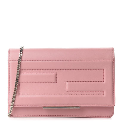 Fendi Vitello Flamingo Tube Wallet on Chain Pink 1 of 10