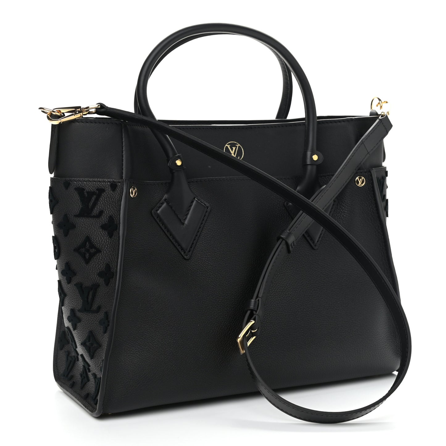 Calfskin Monogram Tufting On My Side Black