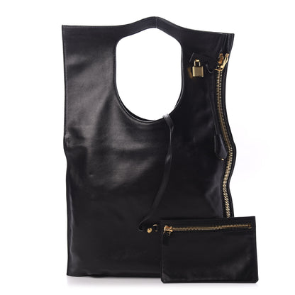 Tom Ford Ramskin Large Alix Padlock Zip Shoulder Bag Black 1 of 9