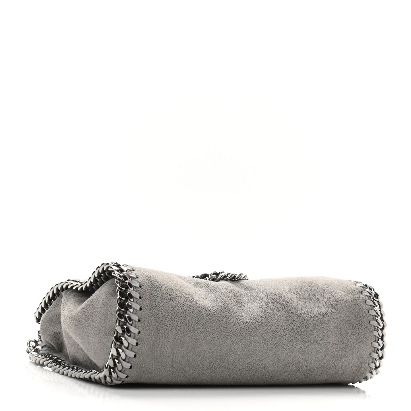 Shaggy Deer Mini Falabella Fold Over Tote Light Grey
