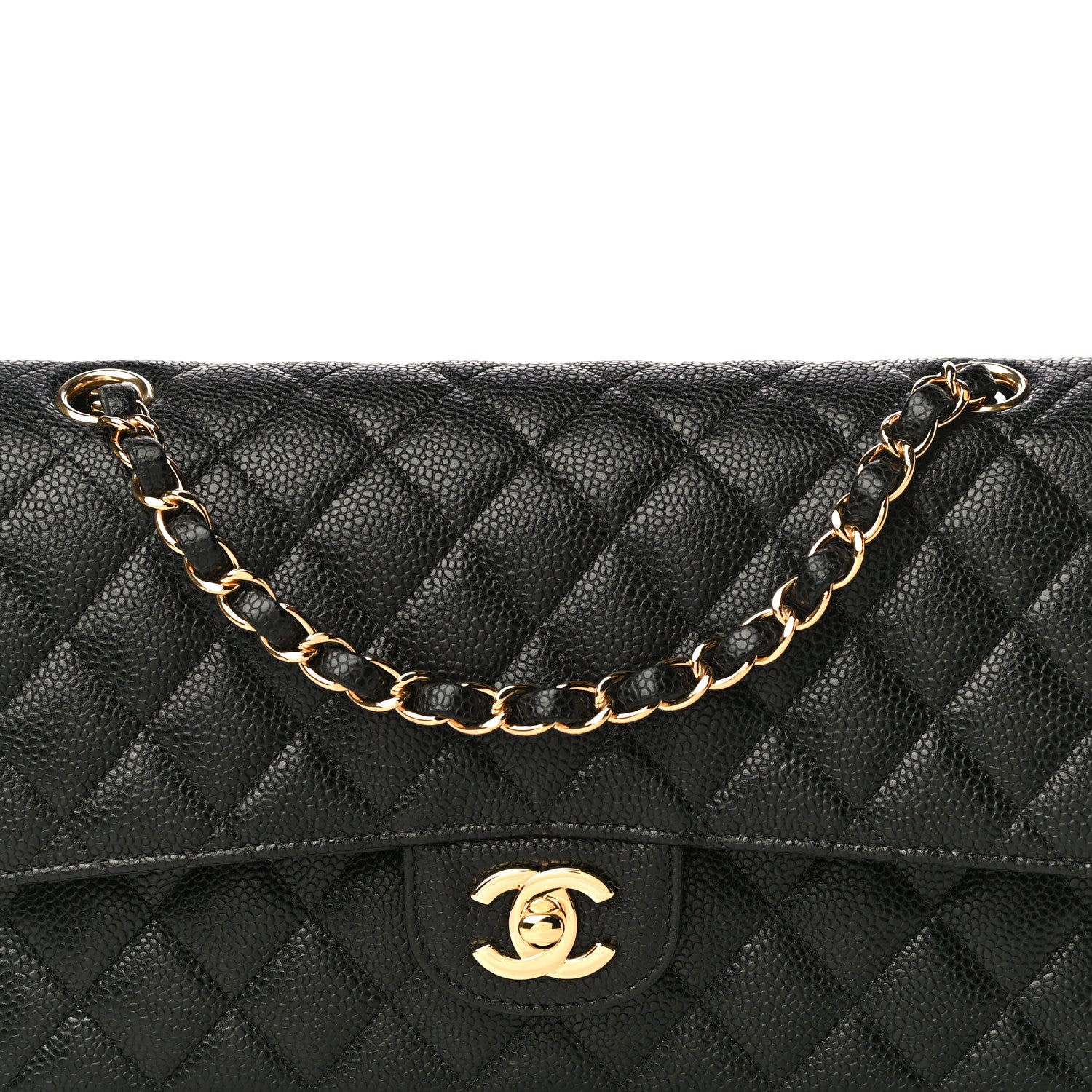Chanel Caviar Quilted Medium Double Flap Black 8 of 11