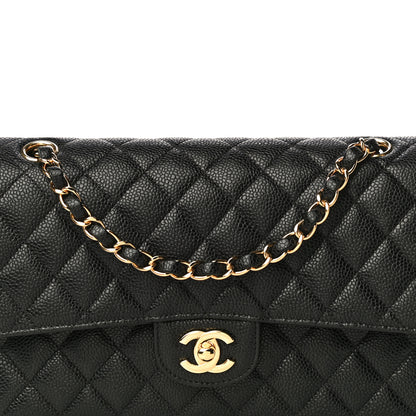 Chanel Caviar Quilted Medium Double Flap Black 8 of 11