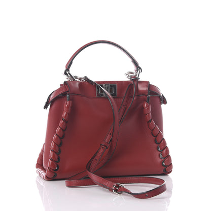 Fendi Nappa Lace Up Mini Peekaboo Iconic Satchel Ribes 2 of 8