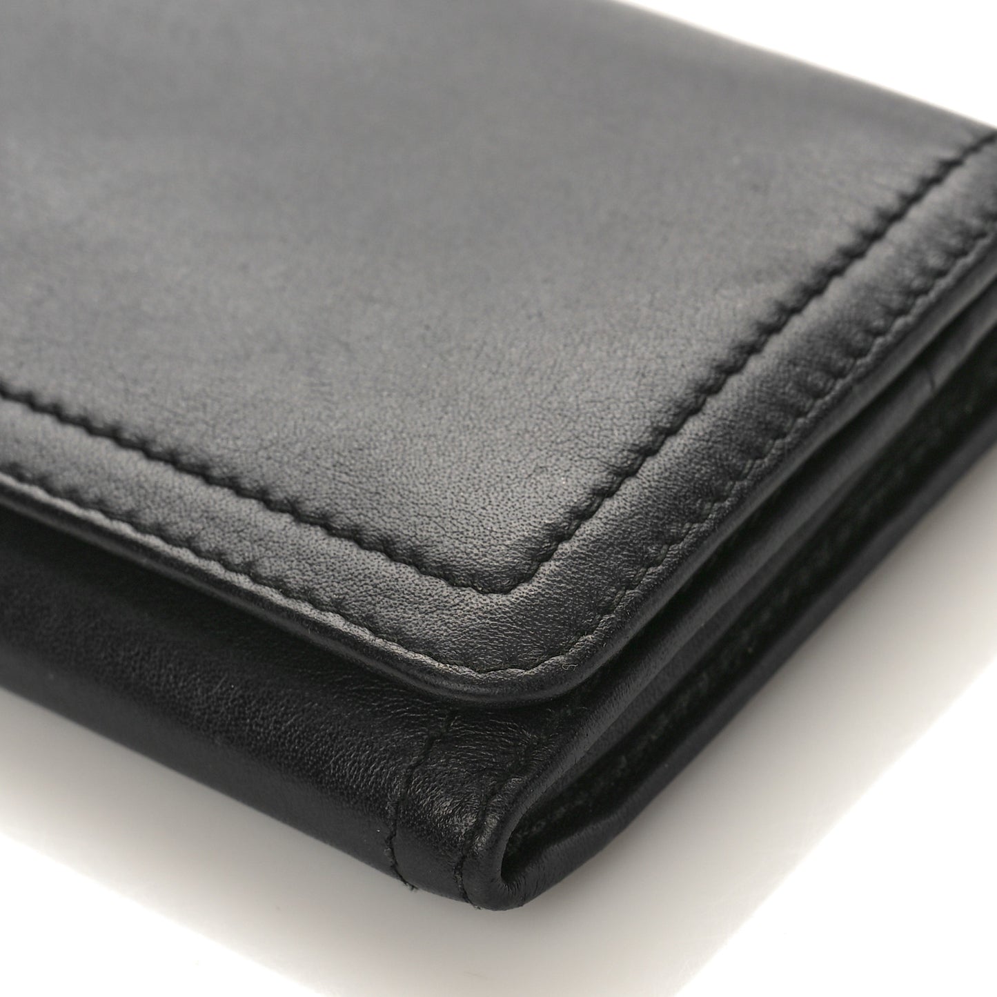 Soft Calfskin Continental Flap Wallet Black