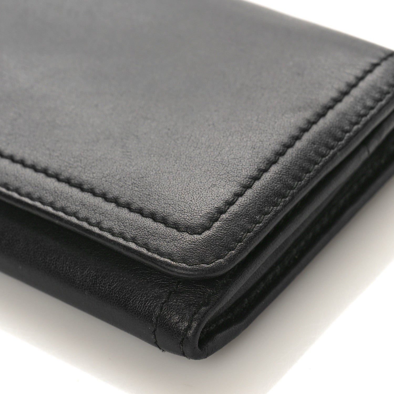 Prada Soft Calfskin Continental Flap Wallet Black 8 of 8