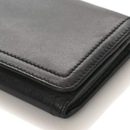 Prada Soft Calfskin Continental Flap Wallet Black 8 of 8