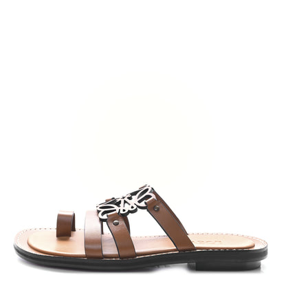 Loewe Calfskin Anagram Mule Sandals 37 Tan Natural 1 of 7