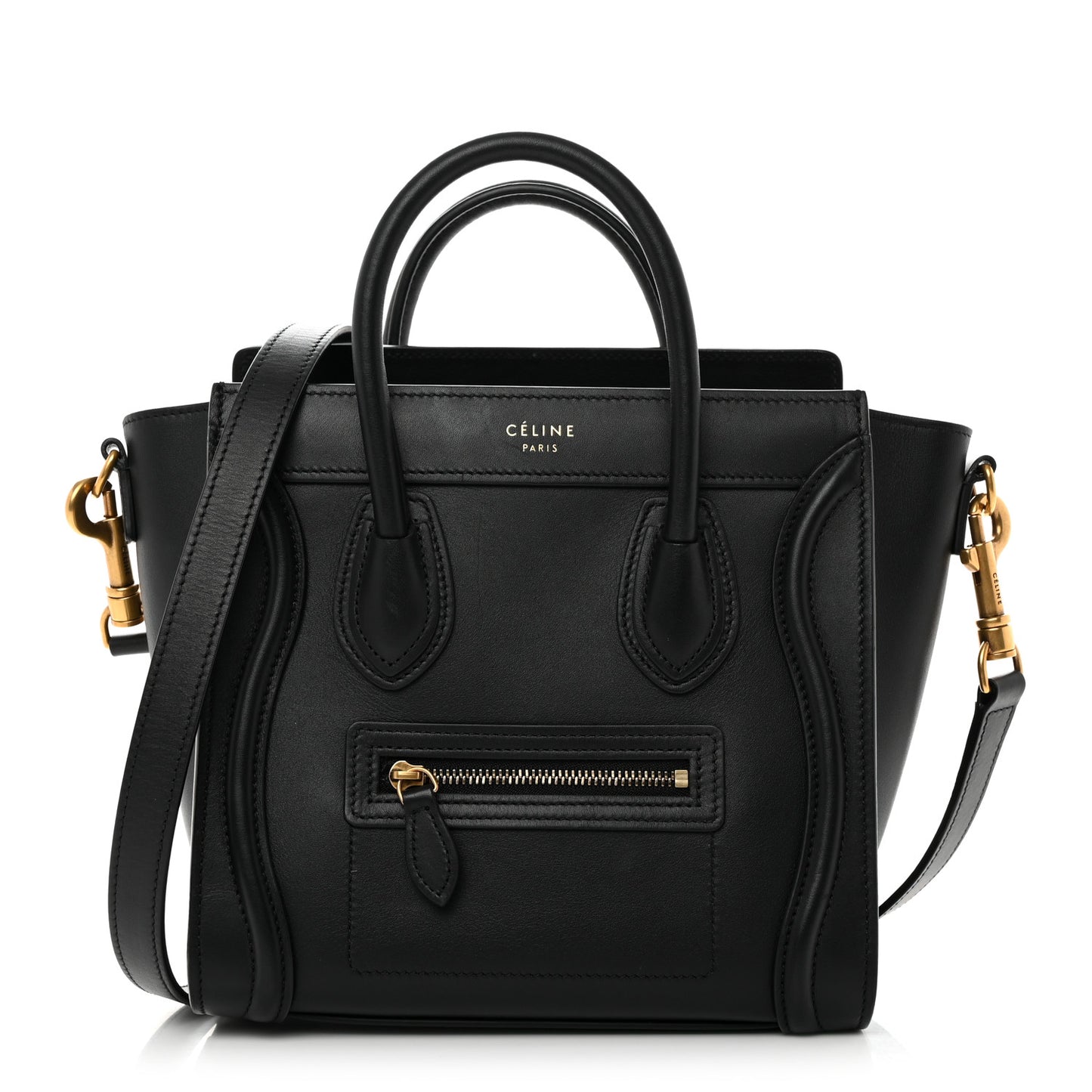 Smooth Calfskin Nano Luggage Black