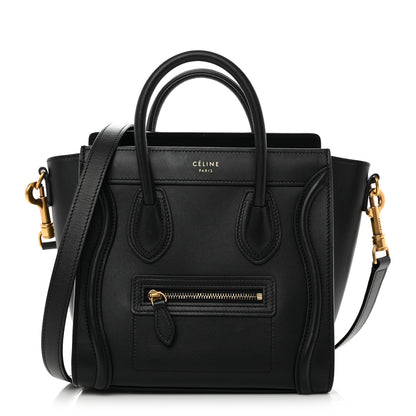 Celine Smooth Calfskin Nano Luggage Black 1 of 13