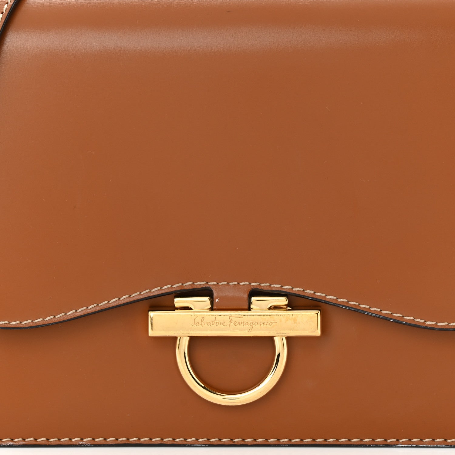 Salvatore Ferragamo Calfskin Joanne Crossbody Sella 8 of 13