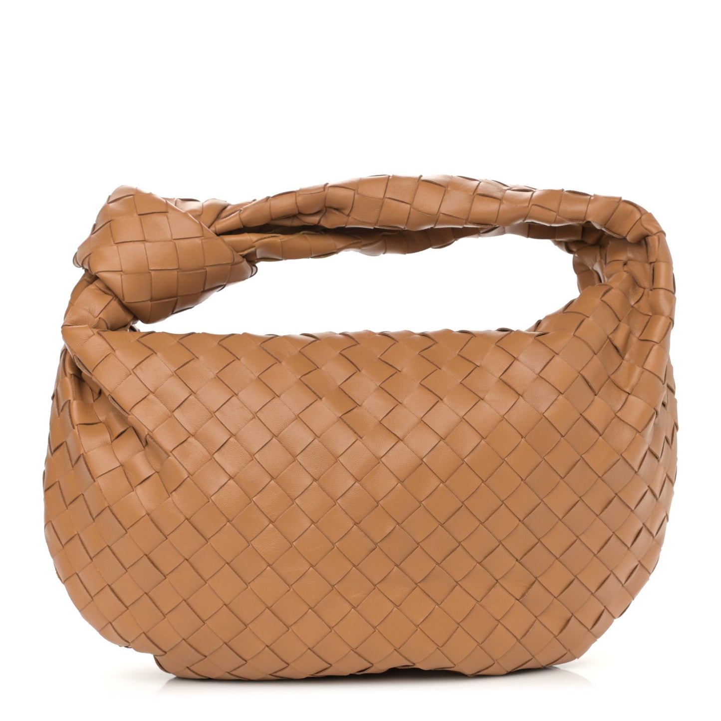 Nappa Intrecciato Teen Jodie Hobo Caramel
