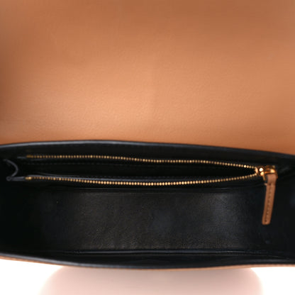 Versace Grained Calfskin La Medusa Chain Clutch Bag Brown 5 of 8