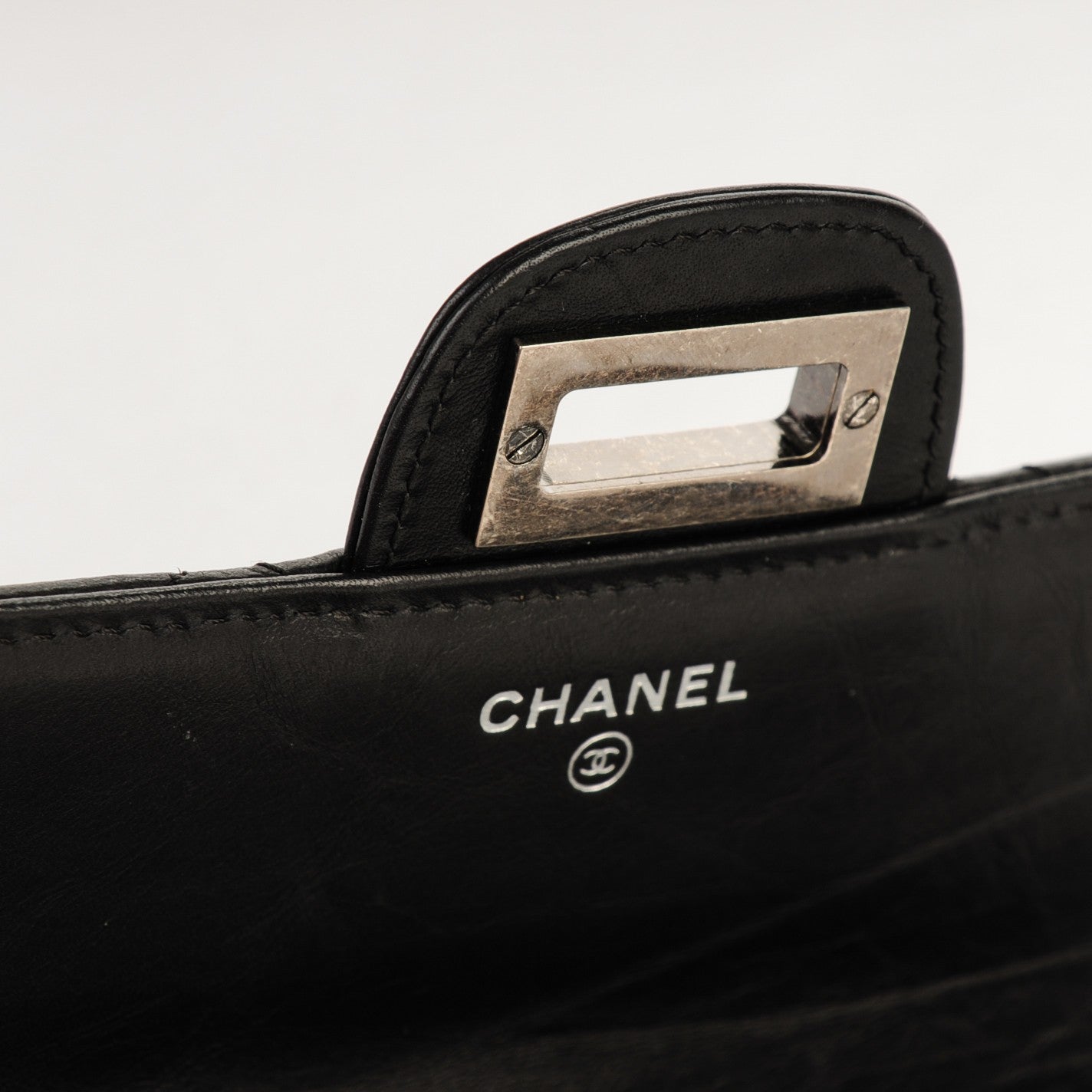 Chanel Aged Calfskin Quilted Small Reissue Flap Wallet Black 6 of 8