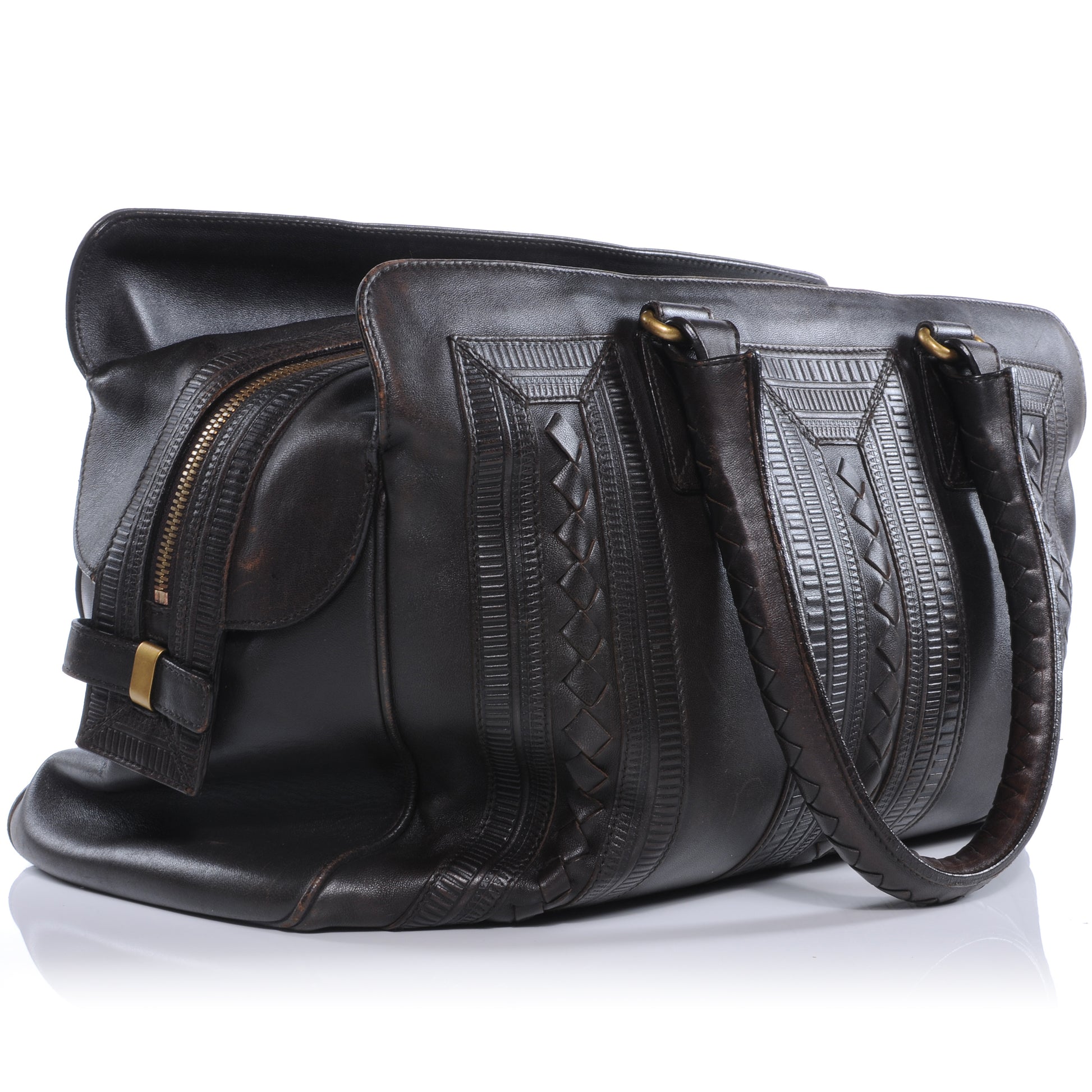 Bottega Veneta Nappa Umbria Fuoco Duffel Moro Brown 3 of 10