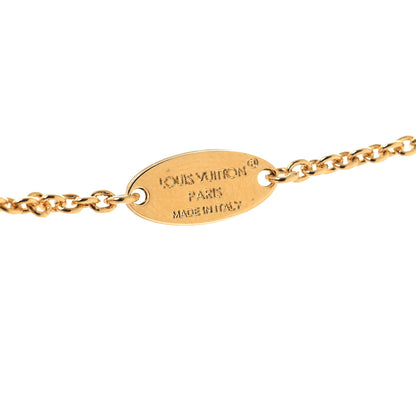 Louis Vuitton Metal Resin Pearl LV Floragram XS Necklace Gold White 5 of 7