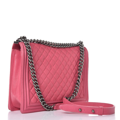 Chanel Calfskin Quilted Large Boy Flap Pink 3 of 11