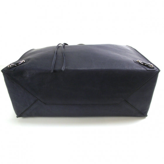 Veau Leather Papier A4 Tote Bleu Royal