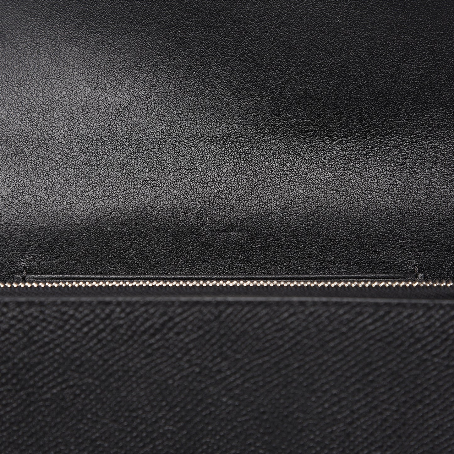 Grained Calfskin Medium Trotteur Multifunction Flap Wallet Black