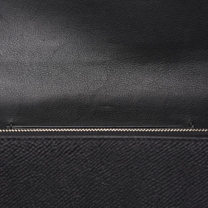 Celine Grained Calfskin Medium Trotteur Multifunction Flap Wallet Black 5 of 7